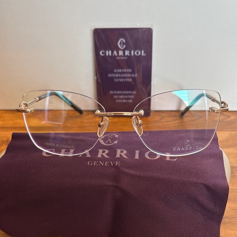 Charriol Gold Eyewear with Clear Lenses
